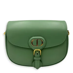 Bobby Crossbody Bag Green in Calfskin, Gold hardware