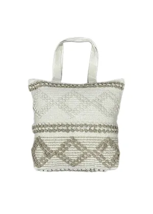 Boho Zephyr Cotton Handmade Tufted Beach Tote Bag