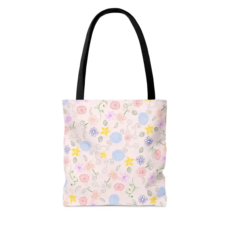 Bold Pink Floral Tote Bag Trio