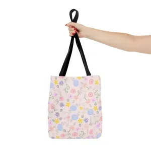 Bold Pink Floral Tote Bag Trio