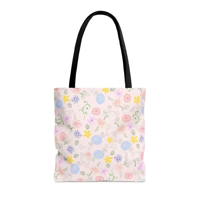 Bold Pink Floral Tote Bag Trio