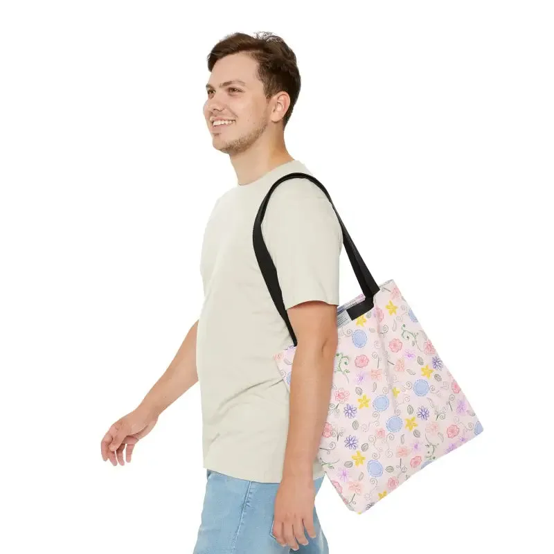 Bold Pink Floral Tote Bag Trio