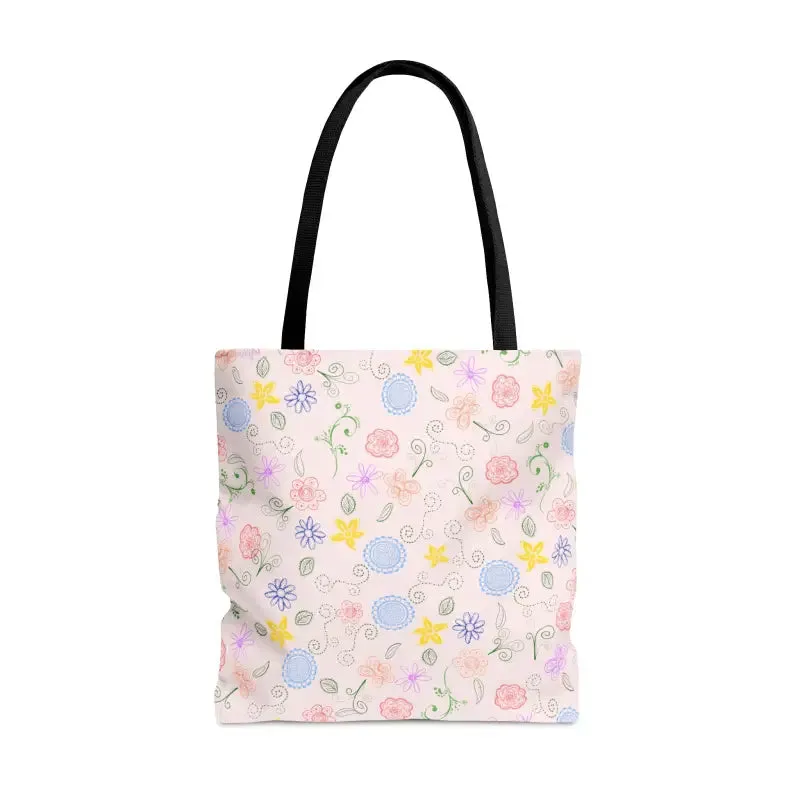 Bold Pink Floral Tote Bag Trio
