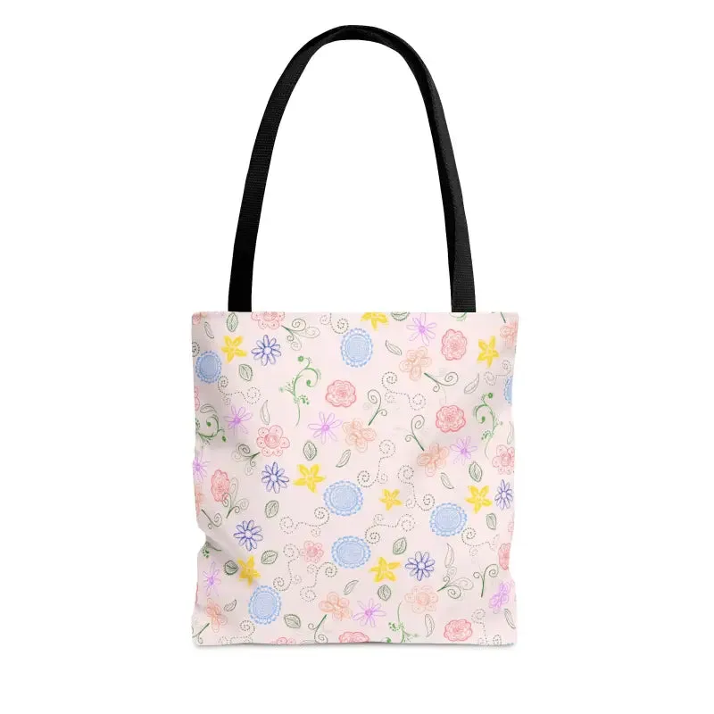 Bold Pink Floral Tote Bag Trio
