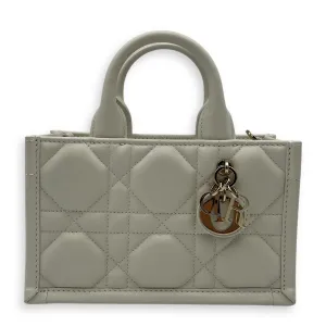 Book Tote Mini Latte Macrocannage Tote Bag in Calfskin, Gold hardware