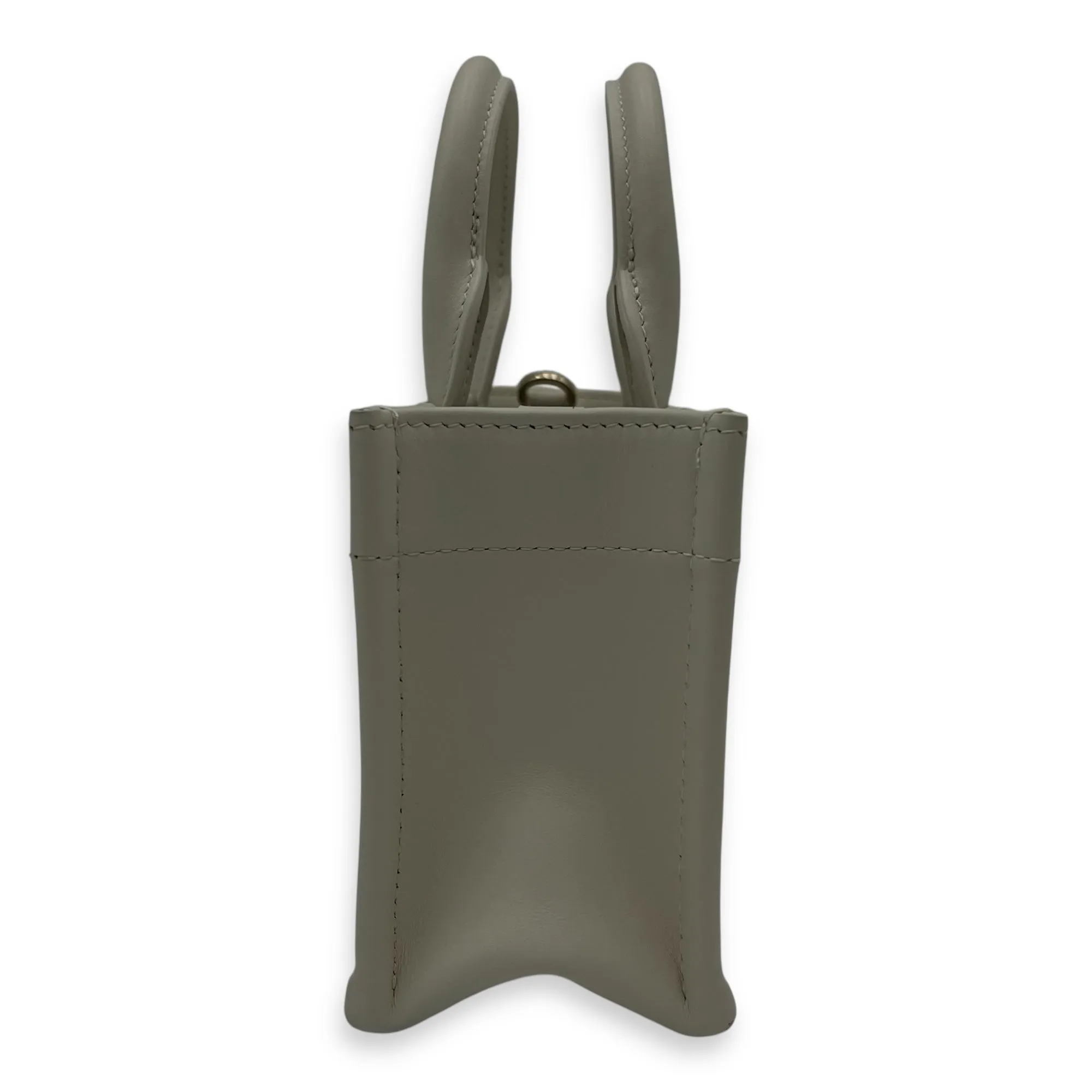 Book Tote Mini Latte Macrocannage Tote Bag in Calfskin, Gold hardware