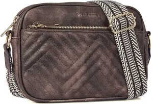 BOSTANTEN Quilted Crossbody Bags for Women Vegan Leather Purses Small Shoulder Handbags with Wide Strap