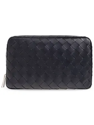 Bottega Veneta Bottega Veneta Leather Handbag, Men's, Navy Blue