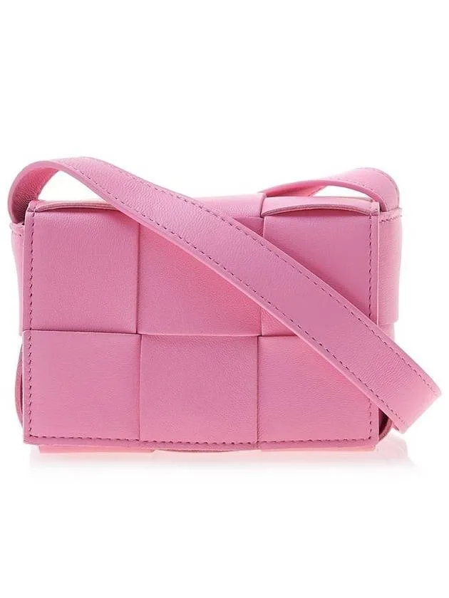 Bottega Veneta Intrecciato Cassette Small Cross Bag Pink