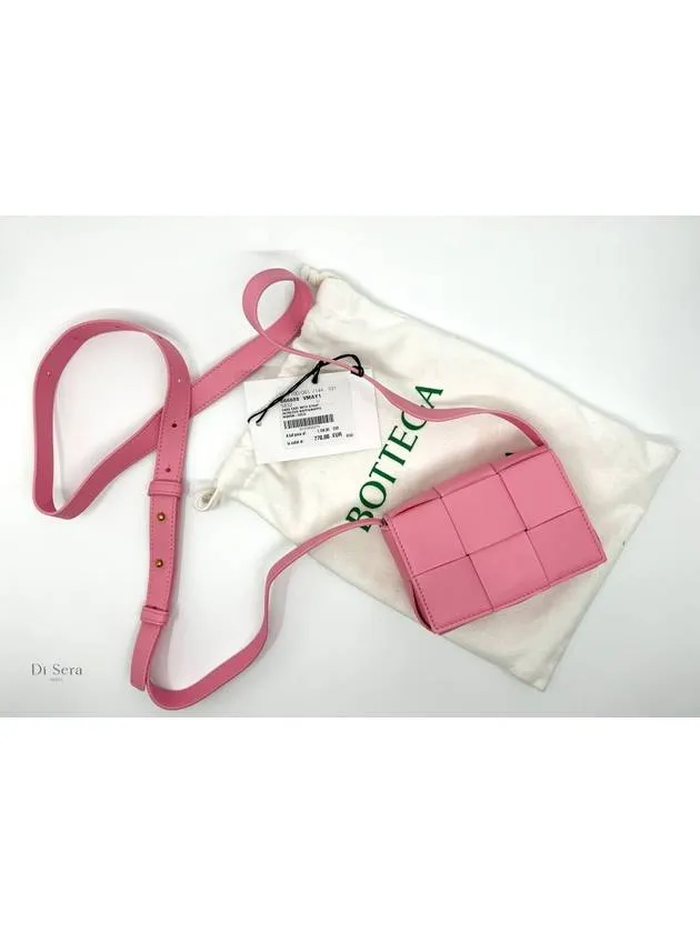Bottega Veneta Intrecciato Cassette Small Cross Bag Pink
