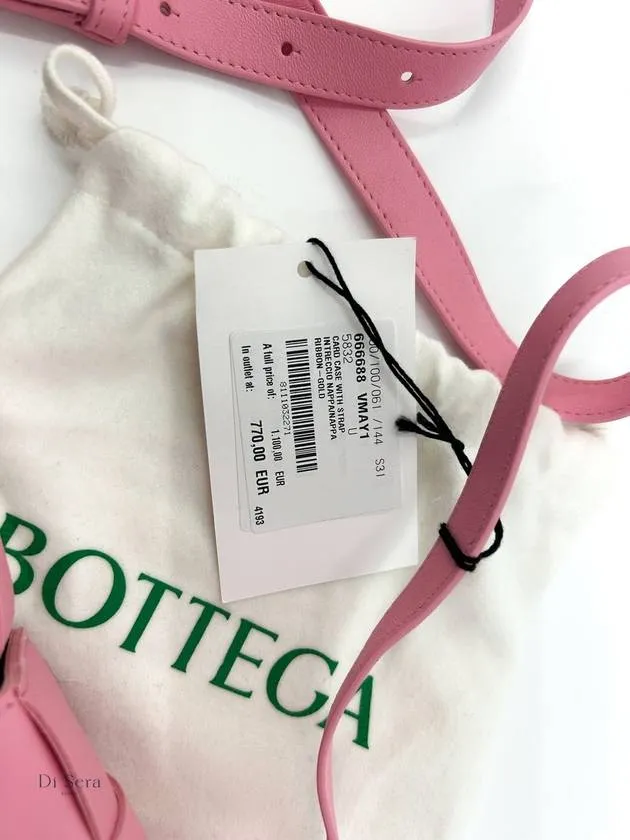 Bottega Veneta Intrecciato Cassette Small Cross Bag Pink