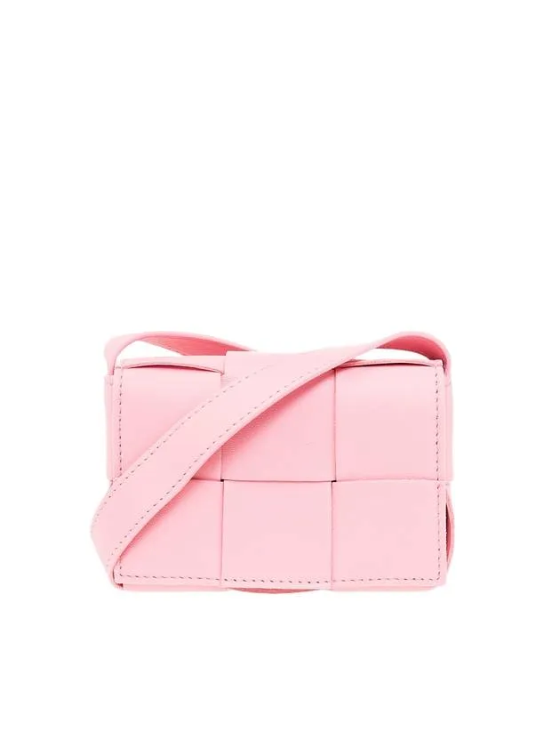 Bottega Veneta Intrecciato Cassette Small Cross Bag Pink