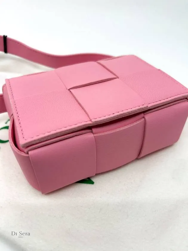 Bottega Veneta Intrecciato Cassette Small Cross Bag Pink