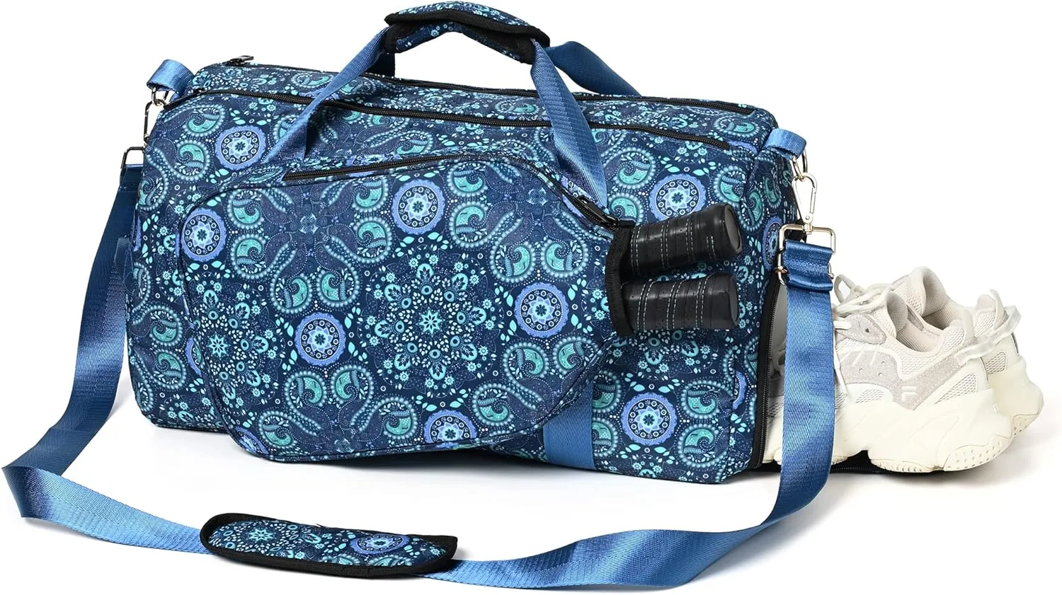 Boulder Bee Pickleball Bags, Premium Pickleball Tote Bag for Girls, Women’s Hand/Shoulder Gym Bag w Water Bottle Holder, with Pickleball Racquet/Paddle Holder