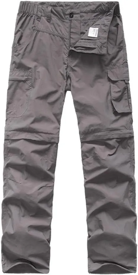 Boys Cargo Pants Kids' Hiking Quick Dry Lightweight Convertible Youth Waterproof Outdoor Camping Fishing Scout Pants