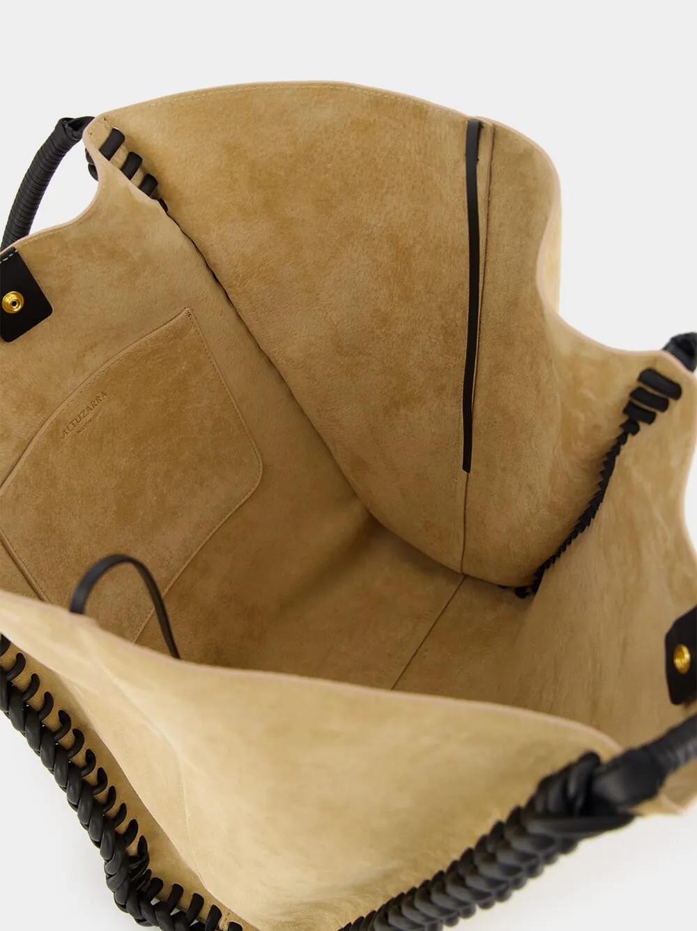 Braid Suede Tote Bag