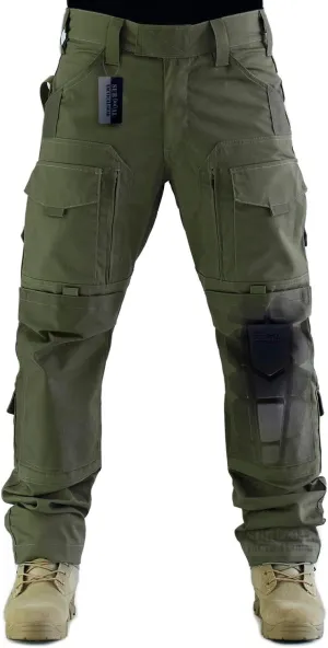 Breathable Ripstop Fabric Pants Military Combat Multi-Pocket Molle Tactical Pants with EVA Knee Pads