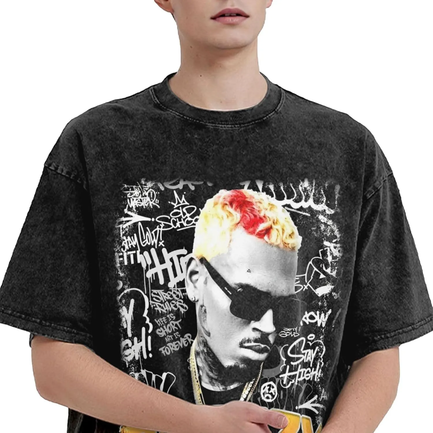 Breezy Xx 2025 Music Tour T Shirts Men Comfortable Fashion Cotton Retro Top Black