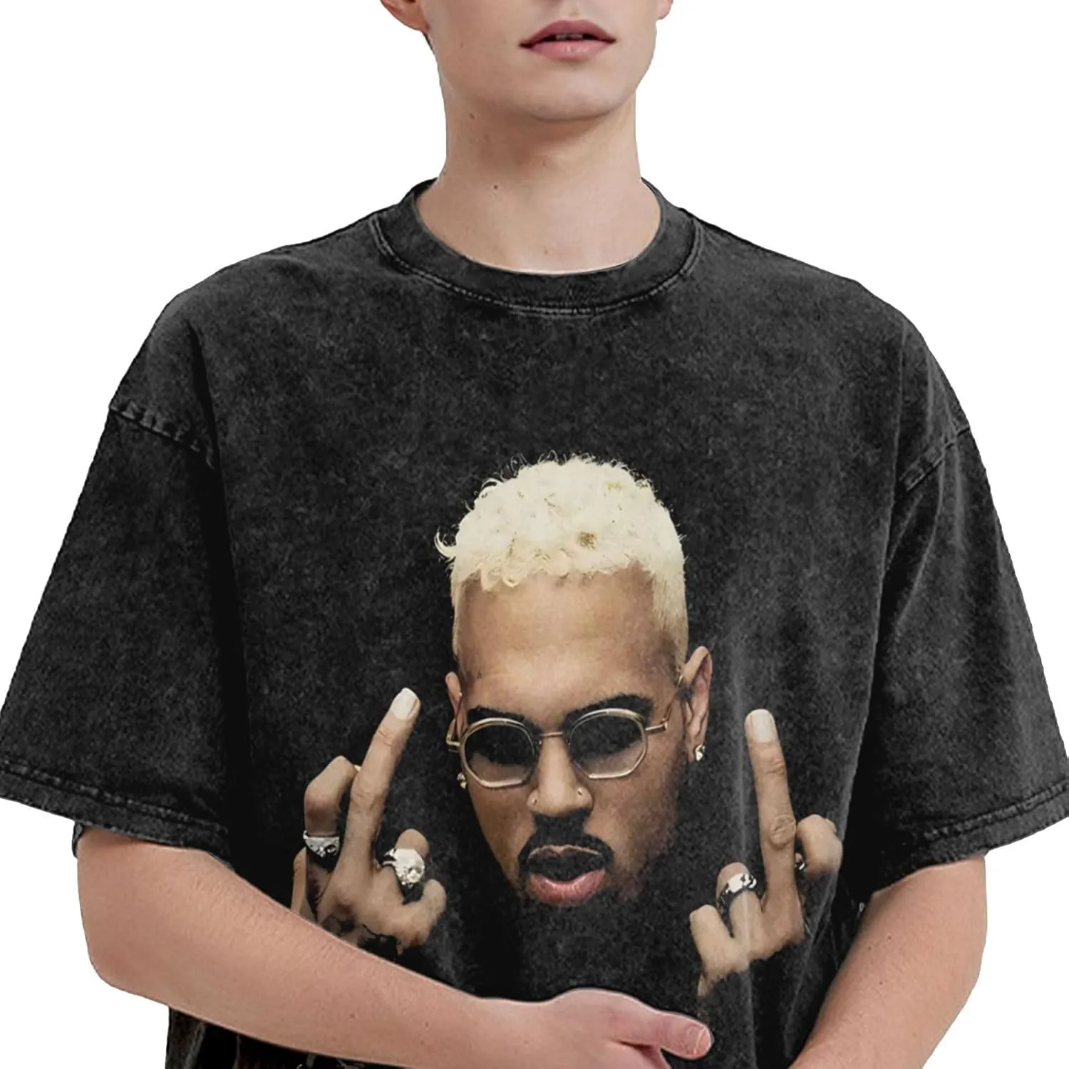 Breezy Xx 2025 Music Tour T-Shirts Mens Fine Casual Cotton Retro Tops Black