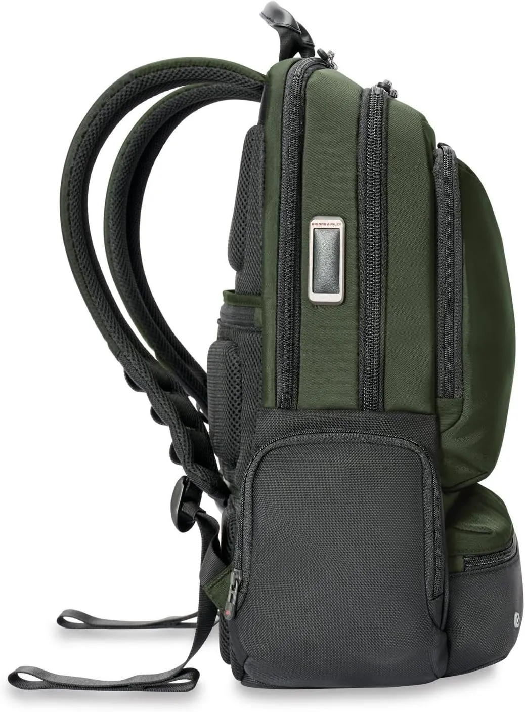 Briggs & Riley Large Cargo Backpack - Carry On Travel Backpack for Women & Men, Personal Item Bag, Self-Repairing Zippers, Padded Straps, Fits up to 17" Laptop - HTA Collection, Forest