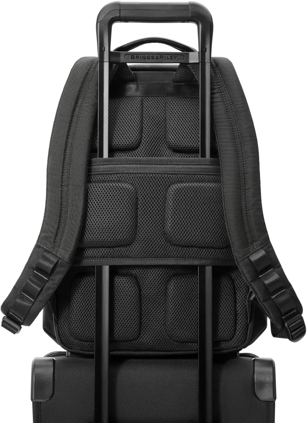 Briggs & Riley Medium Widemouth Backpack - Carry On Travel Backpack for Women & Men, Personal Item Bag, Self-Repairing Zippers, Padded Straps, Fits up to 15.6" Laptop - HTA Collection, Black