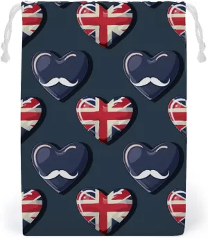 British Flag UK Flag Union Jack Drawstring Bag Portable Storage Bags Small Pouch for Sports Travel 20 * 25cm