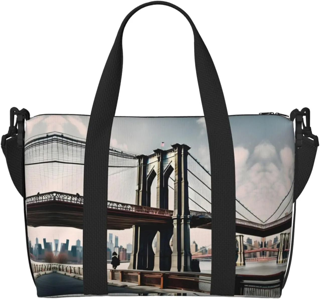 Brooklyn Bridge s Duffel Bags for Traveling - Lightweight Personal Item Travel Bags, Gym Bags for Men and Women