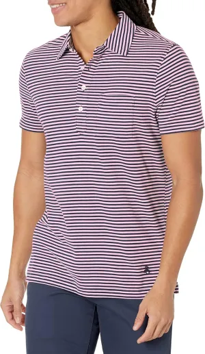 Brooks Brothers Men's Cotton Jersey Feeder Stripe Short Sleeve Polo