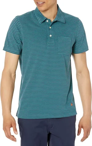 Brooks Brothers Men's Cotton Jersey Feeder Stripe Short Sleeve Polo