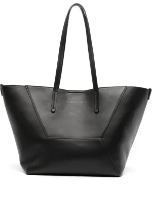 BRUNELLO CUCINELLI Smooth Grain Leather Tote Handbag