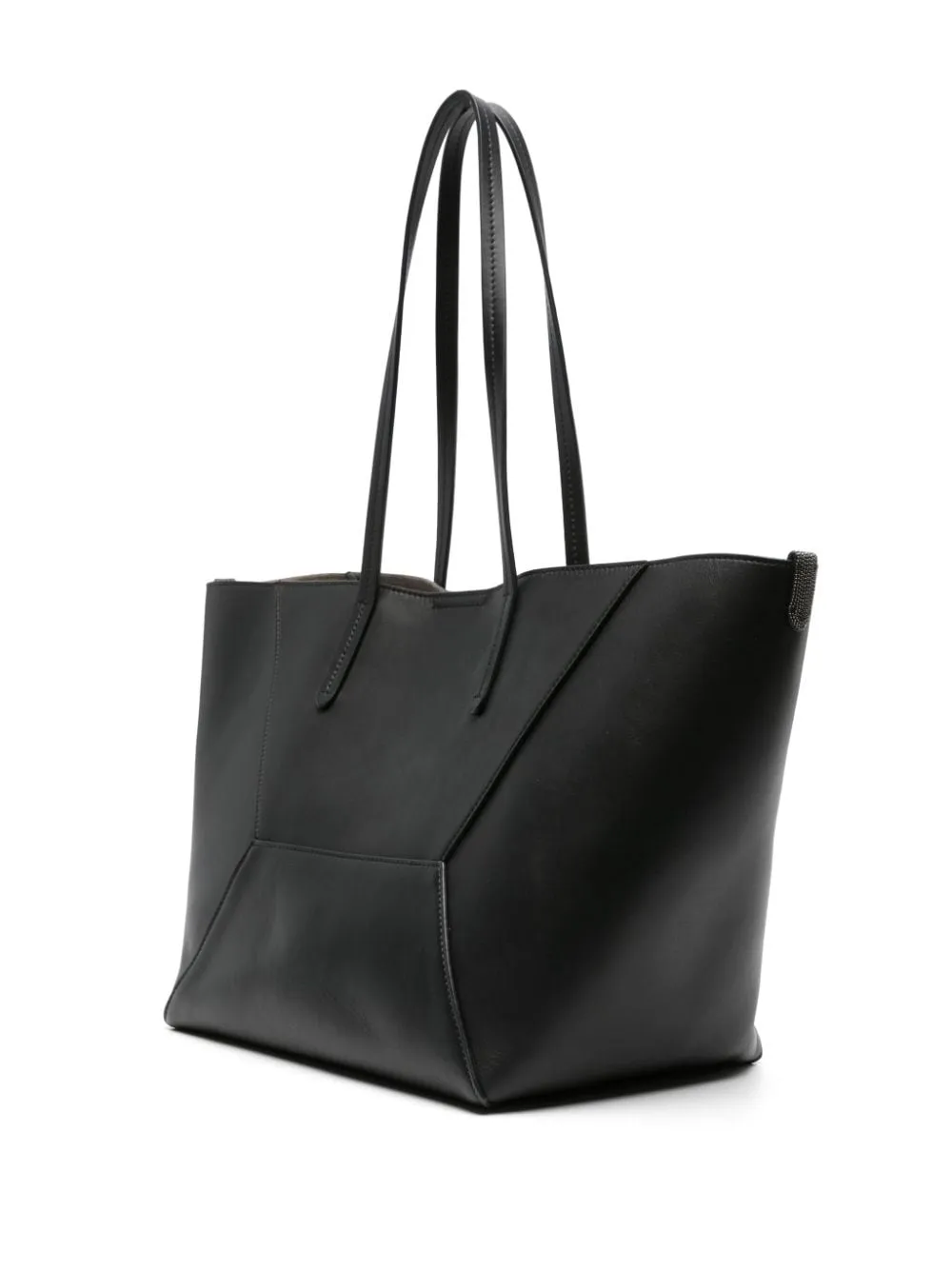 BRUNELLO CUCINELLI Smooth Grain Leather Tote Handbag