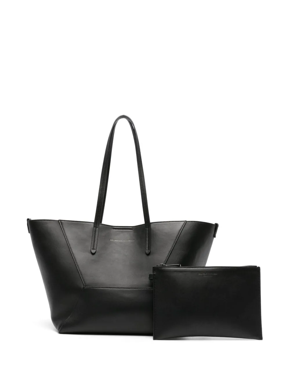 BRUNELLO CUCINELLI Smooth Grain Leather Tote Handbag