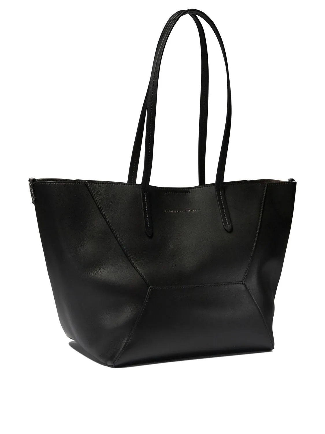 BRUNELLO CUCINELLI Smooth Grain Leather Tote Handbag