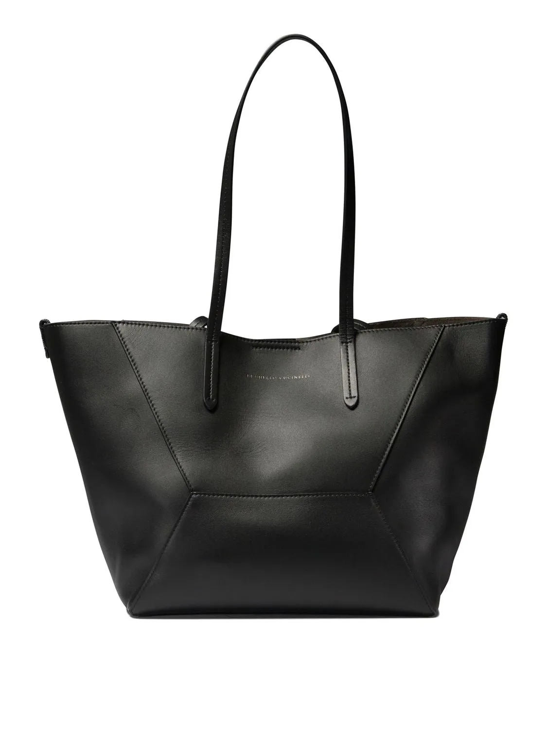 BRUNELLO CUCINELLI Smooth Grain Leather Tote Handbag