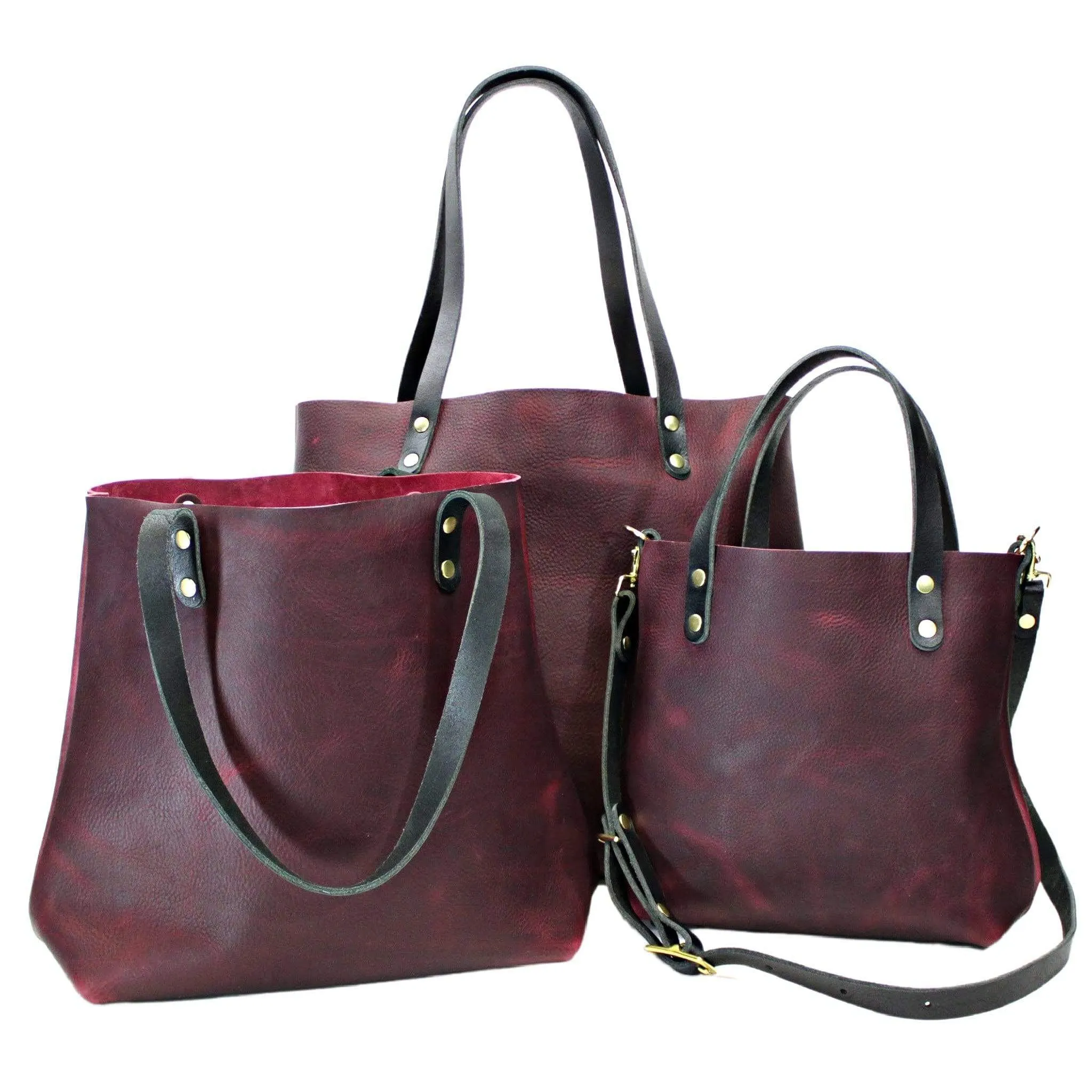 Burgundy Leather Crossbody