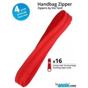 By Annie Zipper - 4yd with 16 Pulls -Atom Red
