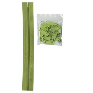 ByAnnie: Zipper by the Yard - 4 yards 16mm   16 Extra Large Coordinated Pulls