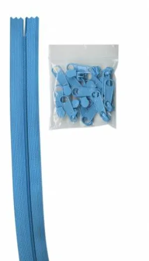 ByAnnie Zippers By The Yard 4 Yds Parrot Blue ZIPYD-214