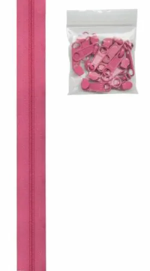ByAnnie Zippers By The Yard 4 Yds Raspberry ZIPYD-252