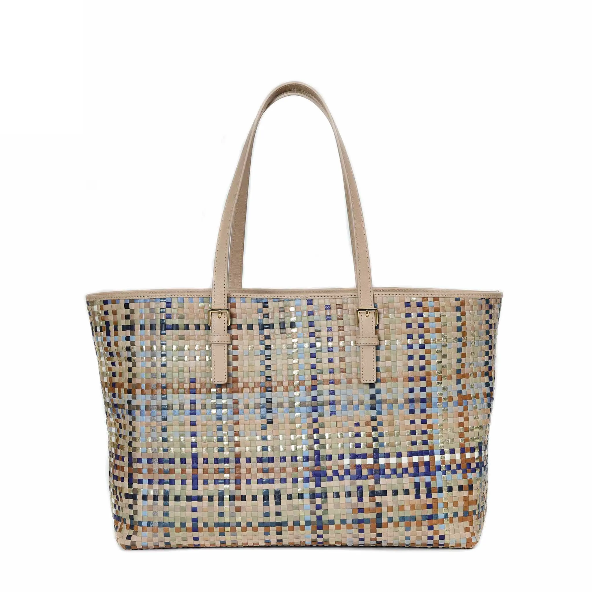CA 1136 - TOTE BAG - BEIGE MULTI