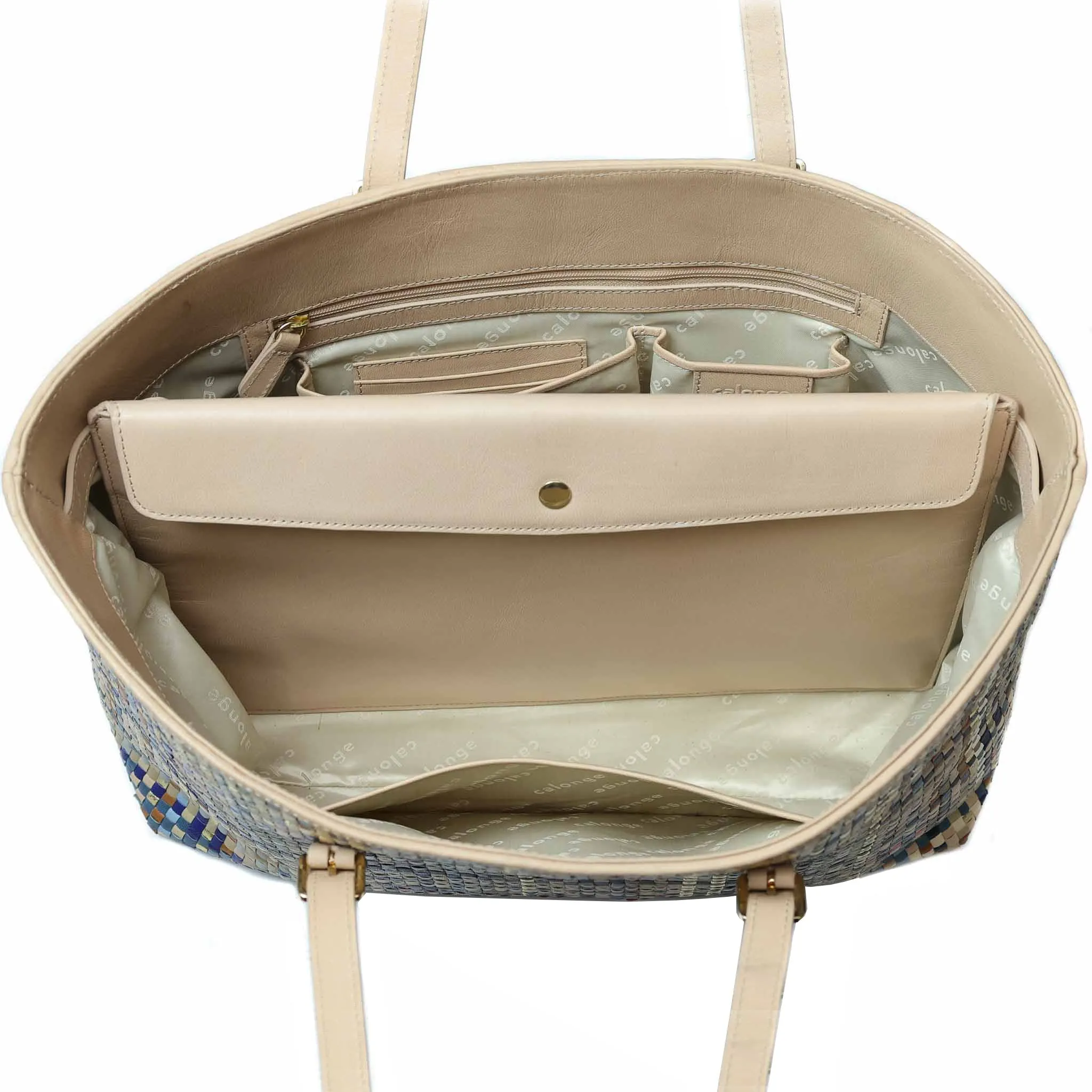 CA 1136 - TOTE BAG - BEIGE MULTI