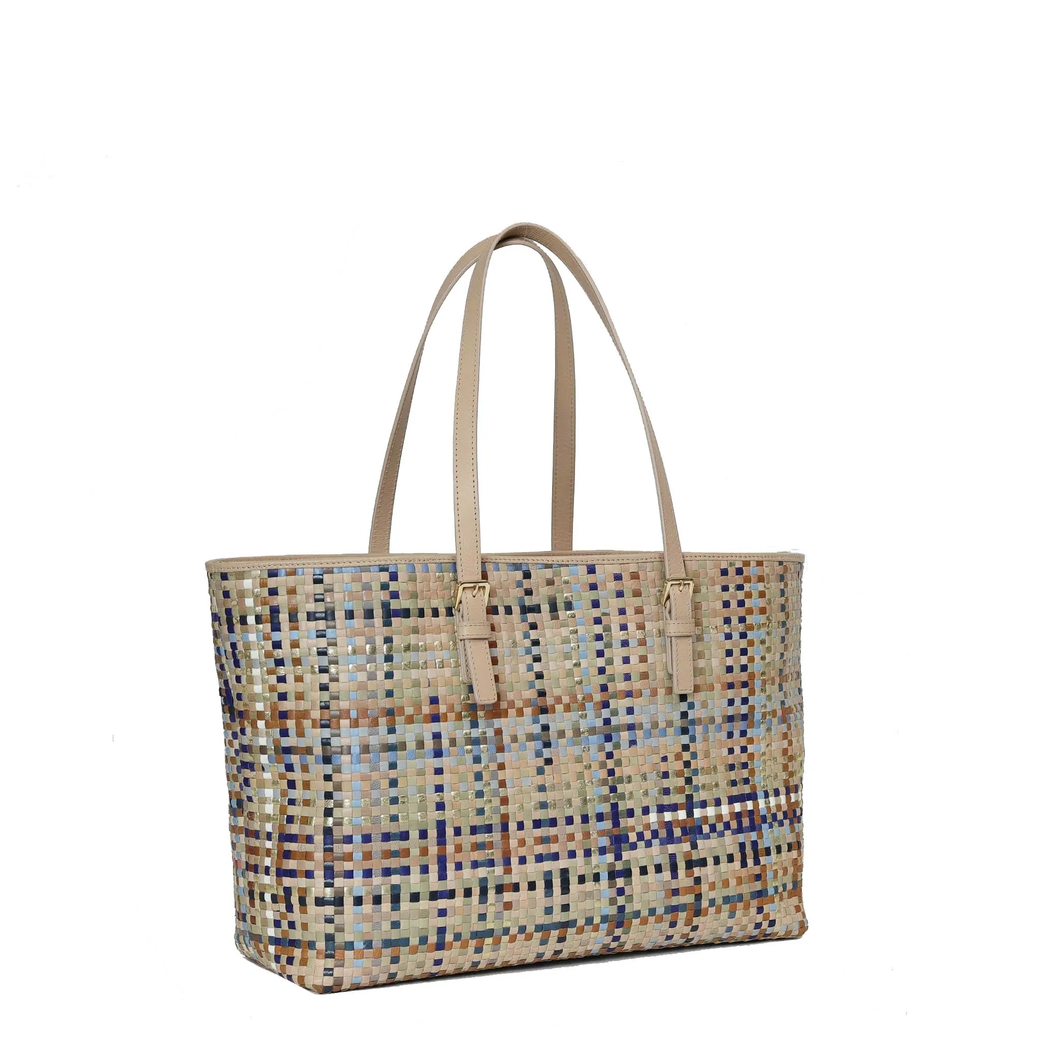 CA 1136 - TOTE BAG - BEIGE MULTI