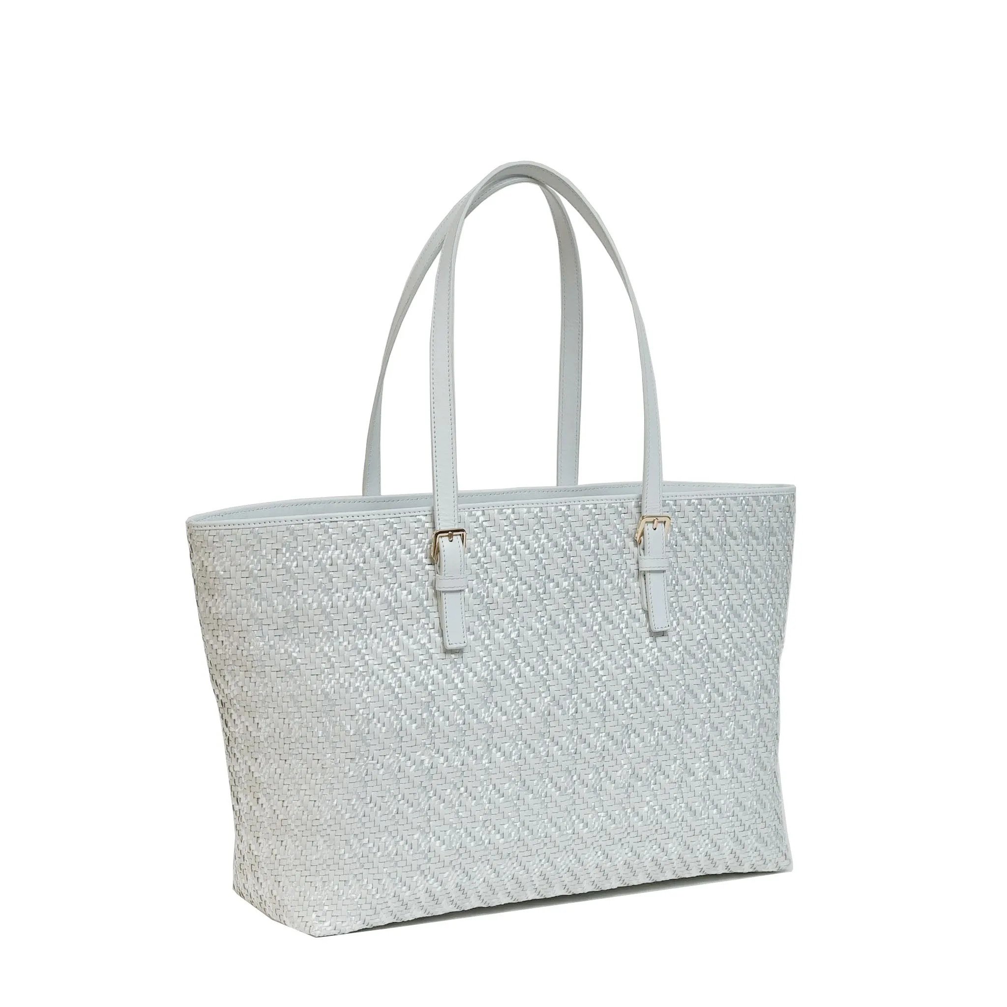 CA 1136 - TOTE BAG - WHITE RAFFIA