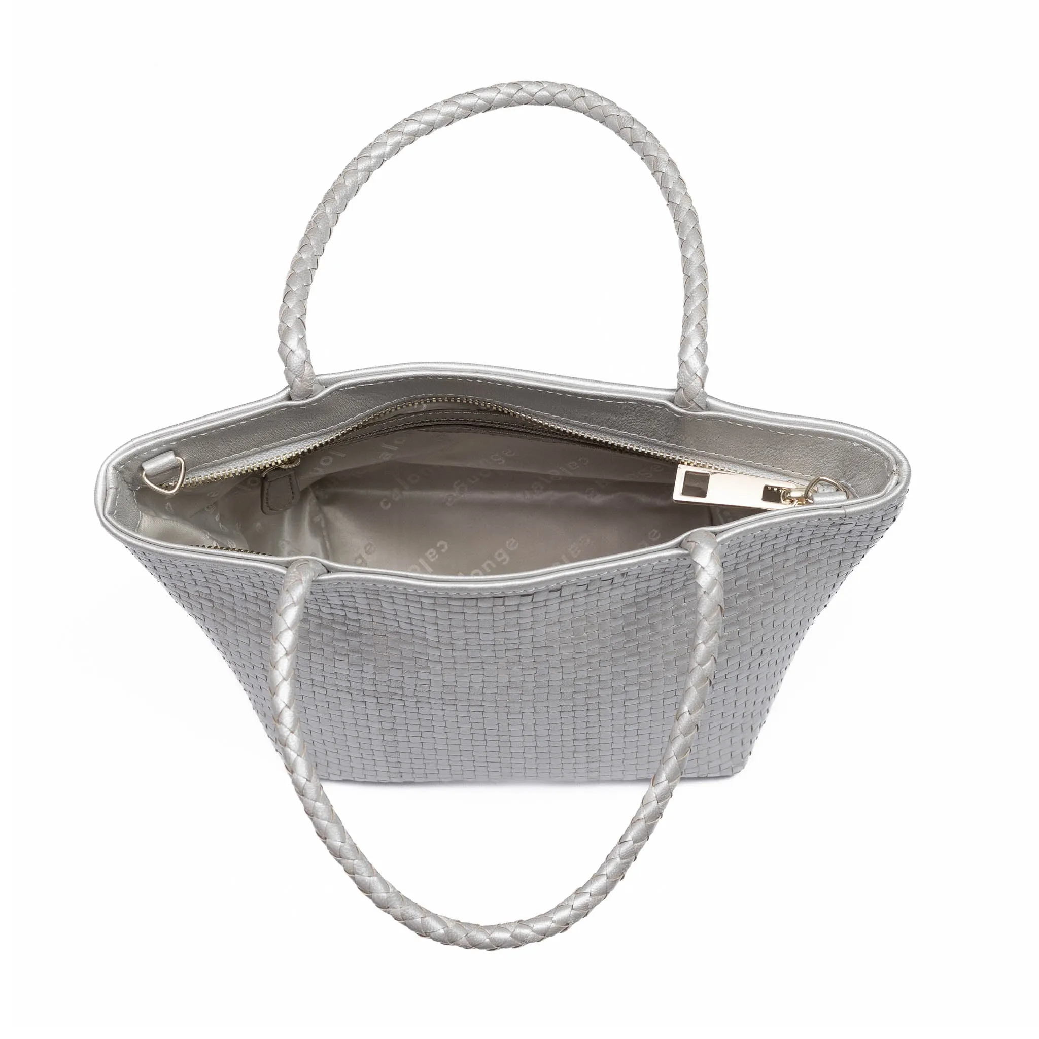 CA 1564 - MINI TOTE BAG - METALLIC SILVER