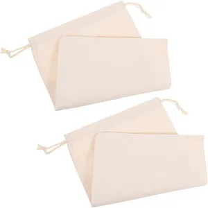 Cabilock 2pcs Canvas Storage Bags for Potatoes and Onions Breathable Food Organizer Pouch and Permeable Design for Vegetable and Grain Storage