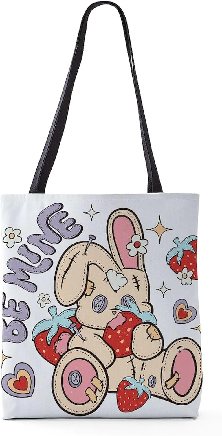 CafePress Be Mine Bunny 18"x18" Reusable Grocery Shopping Sling Tote Bag