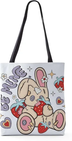 CafePress Be Mine Bunny 18"x18" Reusable Grocery Shopping Sling Tote Bag