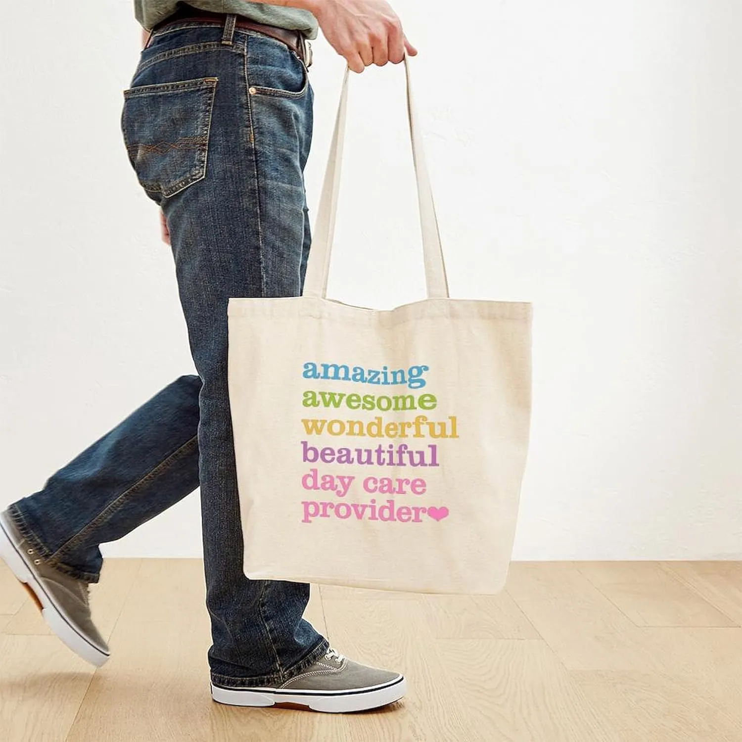 CafePress Day Care Provider Tote Bag Reusable Natural Beige Canvas Shopping Bag