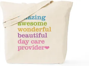 CafePress Day Care Provider Tote Bag Reusable Natural Beige Canvas Shopping Bag