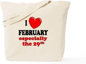 CafePress February 29Th Tote Bag Reusable Natural Beige Canvas Shopping Bag